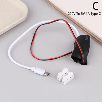 1PC TYPEC แหล่งจ่ายไฟ USB กล้องขนาดเล็กหม้อแปลงไฟฟ้า AC 220V to DC 5V 1A 2A ในครัวเรือน Power Dupply WiFi การตรวจสอบอะแดปเตอร์ 10