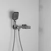 Grey/White Brass Bathroom Bathtub Faucet Waterfall Handheld Shower Set Wall-mounted Hot And Cold Mixed Water Bath Faucet 3