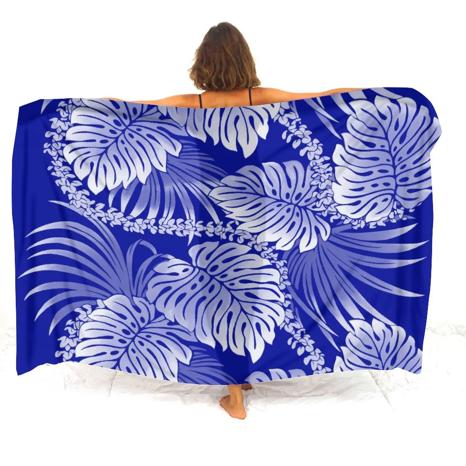 

Hawaiian Vacation Comfort Sarong Shawl Polynesian Ladies Sarong Custom Summer Seaside Ladies Bikini Coat Scarf