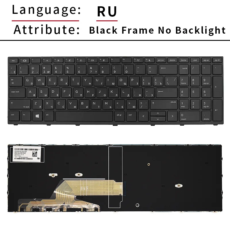 Teclado portátil dos EUA para HP Probook,