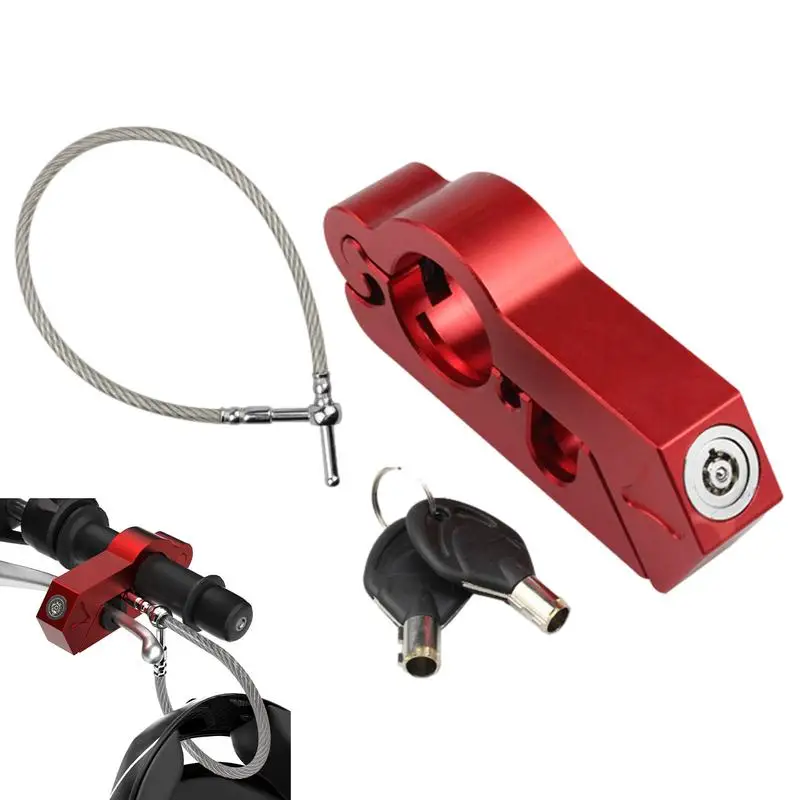 

Motorcycle Locks Anti Theft 2-in-1 Handlebar Throttle Security Lock Moped Lock Universal Motorcycle Safety Lock With Headgear