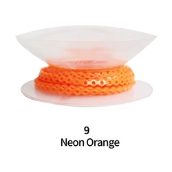 Extra - Long 15 - Foot Elastic Power Chain in 48 Vibrant Colors (Neon Orange 9)