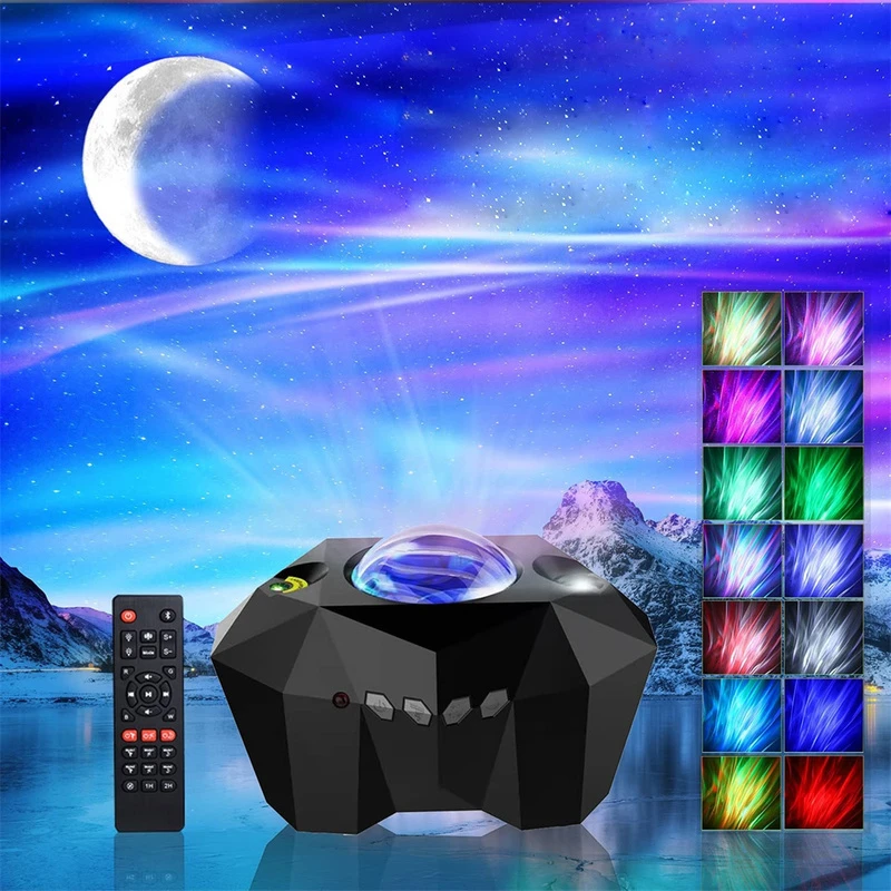 With Bluetooth Music Projector Aurora Starry Sky Night North Light for Home Bedroom Decor Party Children's Star Light Lamp Gifts star night light