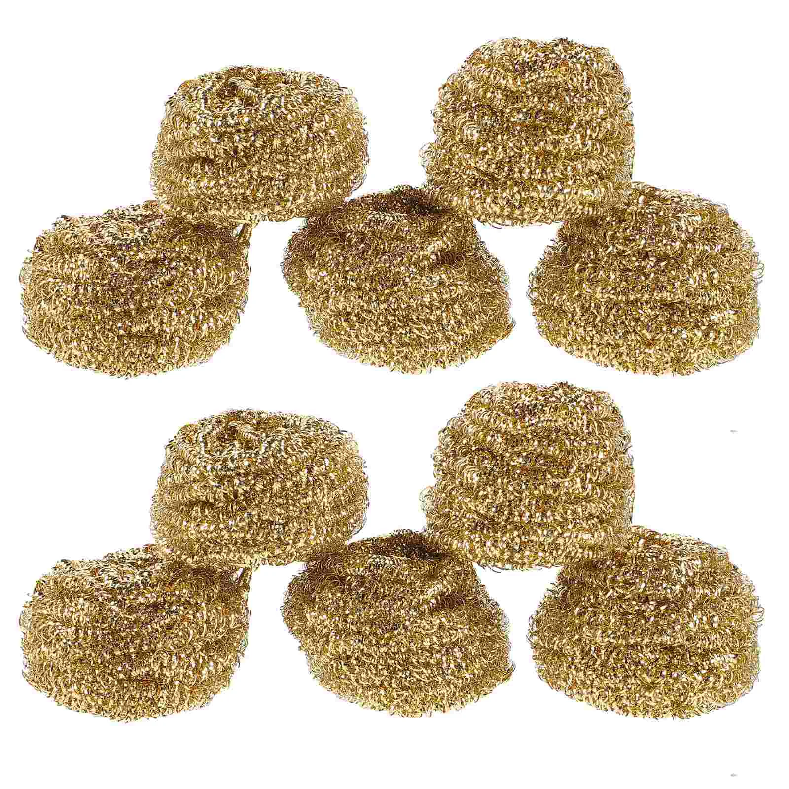 

10 Pcs Goldendoodle Brass Cleaning Ball Tip Cleaner Steel Wool Multiple Jobs Wire Soldering Iron Nozzle Copper