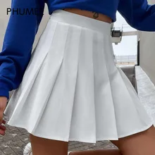 Preppy Style High Waist Solid Pleated Mini Skirt Women Summer Spring Korean Fashion Cute White A-line Skirt Y2k Skort Clothes