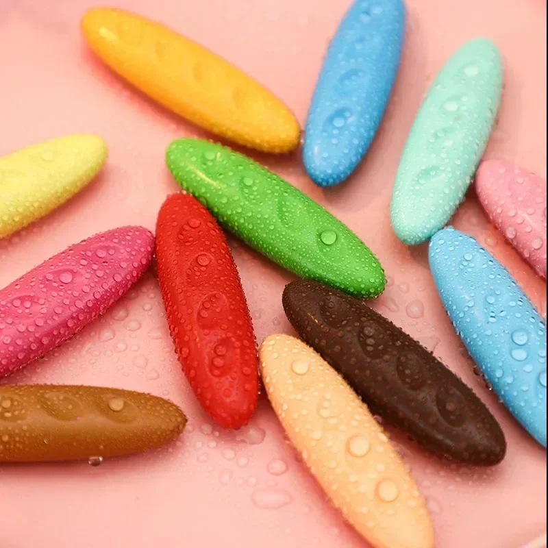 12/24/36 Colors Washable Not Dirty Hands Toddler Crayons Hole Crayons for Kids Non-Toxic Baby Crayons Coloring Art Supplies 2