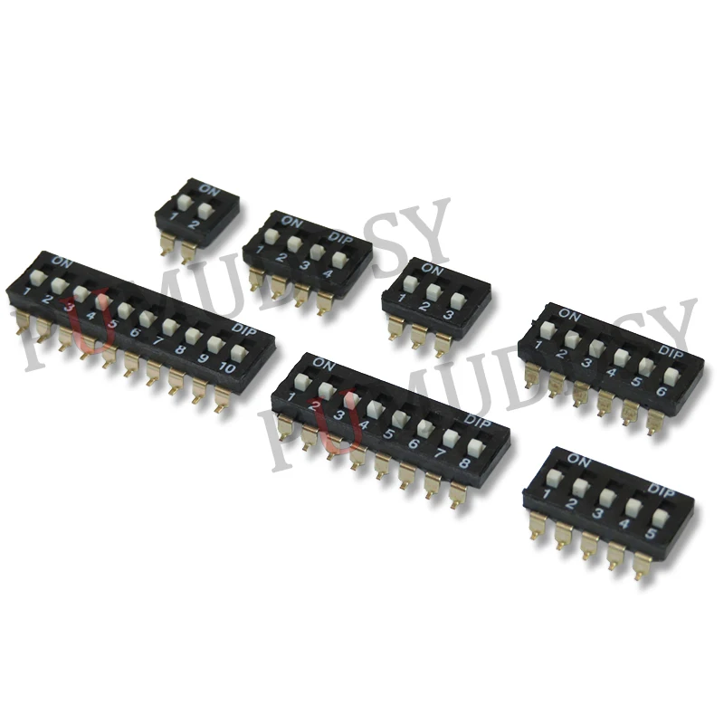 5PCS Gold Plated SMD/DIP Black Toggle Slide Switch