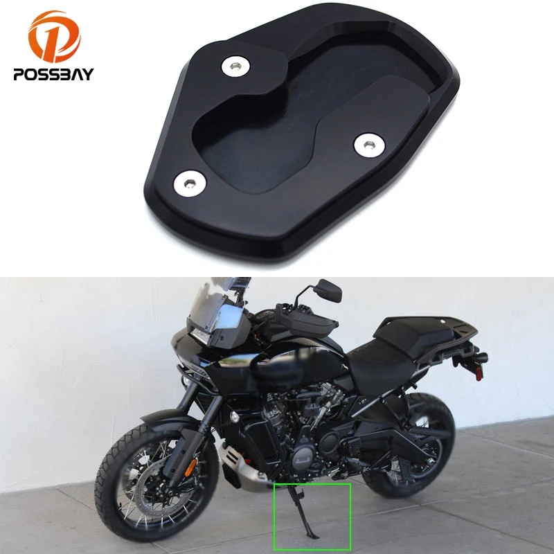 Motorcycle Foot Side Stand Enlarge Bracket Pad Support Plate Kickstand