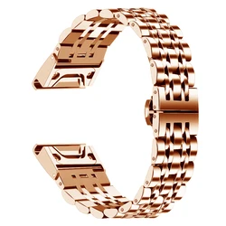Quickfit Stainless Steel Watch Strap, Multiple Sizes Available - 20mm Fenix 7S (Rose Gold)
