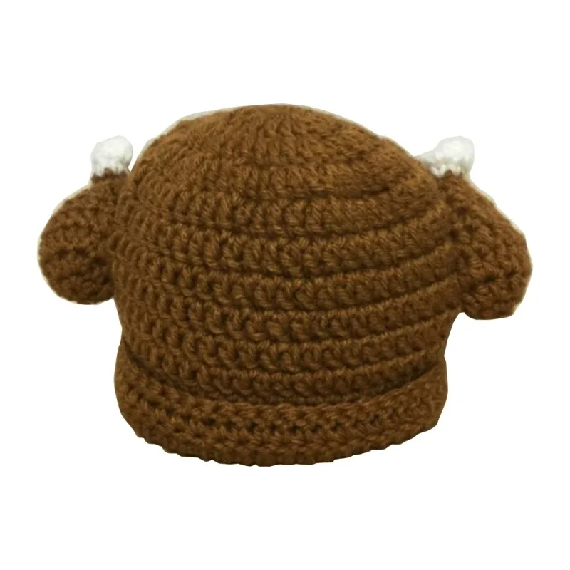 

Handmade Chicken Leg Ear Hat Girls Boys PillResistant InsStyle Photo Hat Female Male Party Beanie Knit Hat 57BD