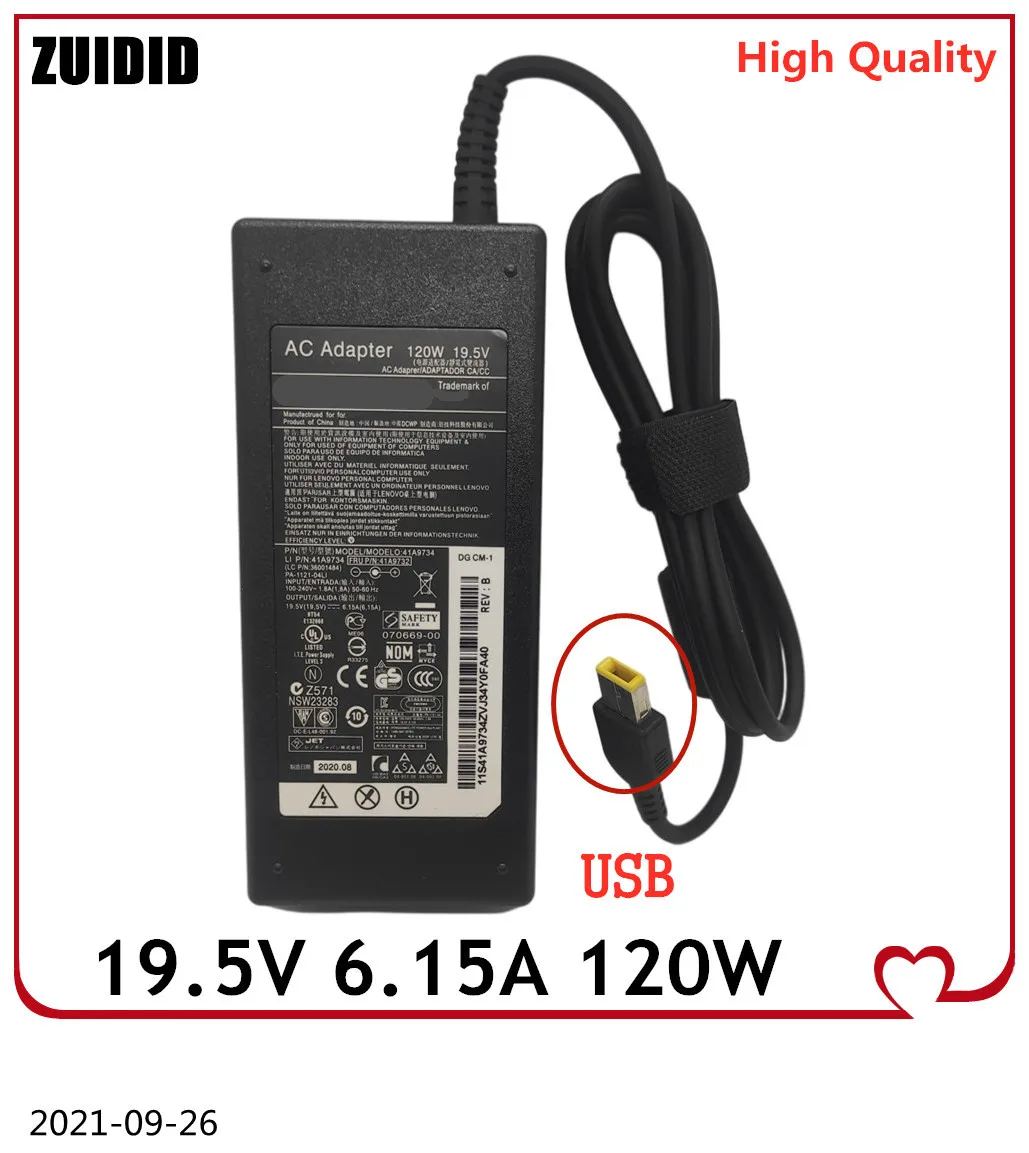 

19.5V 6.15A 120W USB C Laptop Charger AC Adapter For Lenovo C360 C355 C560 C365 C4030 C455 5030 C3040 S4005 S50 PA-1121-04 A61