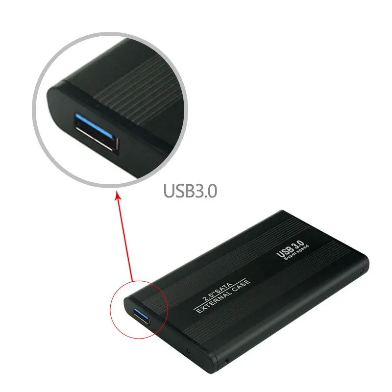 HDD Enclosure Mobile Case 2.5 inch SATA3 External Caddy USB3.0/USB2.0 Hard Drive Box
