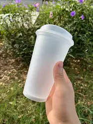 Eco-Friendly Reusable Travel Coffee Mug - BPA-Free Plastic, 16oz Capacity - 401-500ml (Clear)