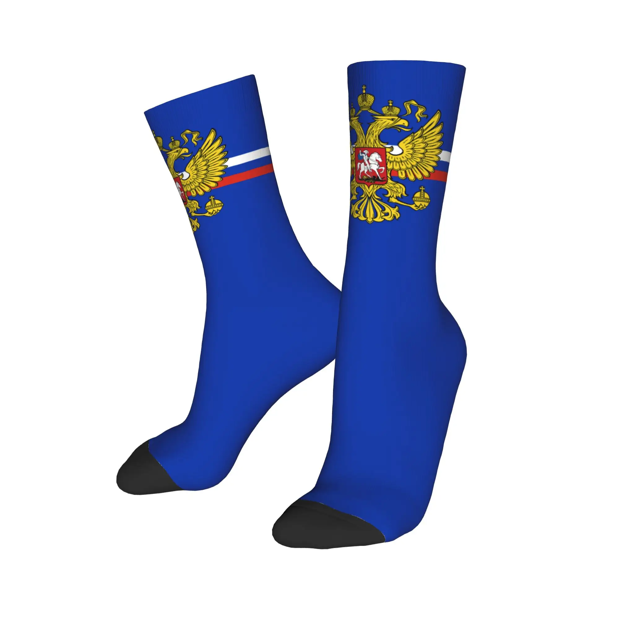 Retro Soviet Flag Crew Socks - Warm Fashionable Hammer and Sickle Design