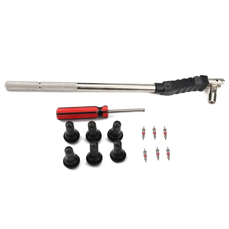 

Valve Stem Install Tool Tire Valve Stem Tool Puller And Installer Kit Tire Valve Stem Tool Include 6 TR412 6 Valve Core 1 Valve