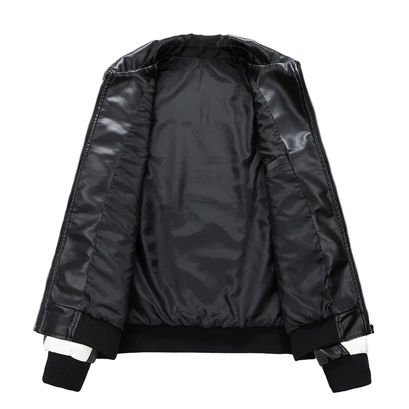 Leather Jackets Men Leather Jacket Autumn Winter PU Jacket Vintage Slim Biker Coats Mens Motocycle Jackets Coat Casual Street Wear Hip Hop Top