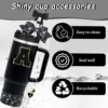 5PCS Cup Accessories for Stanley 30oz 40oz Tumbler Straw Cover Cap Bow Ties Decorate Letter Sticker and Charm Chain Cup Boot 3