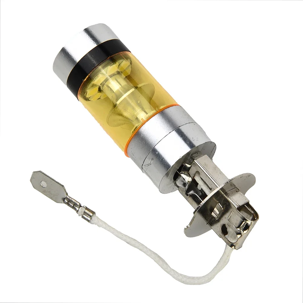 

2pcs H3 DC12-24V 100W 2000LM 2828SMD LED Super Bright Car Fog Light Lamp Taillight Bulb Yellow Light Aluminum Alloy LED Bulbs