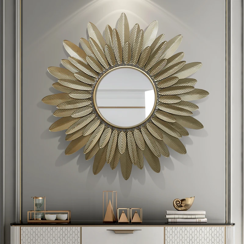 Specchio decorativo da parete estetico Designer di qualità nordica specchi  decorativi rotondi corridoio bagno vanità Aynalar Frame Decor - AliExpress