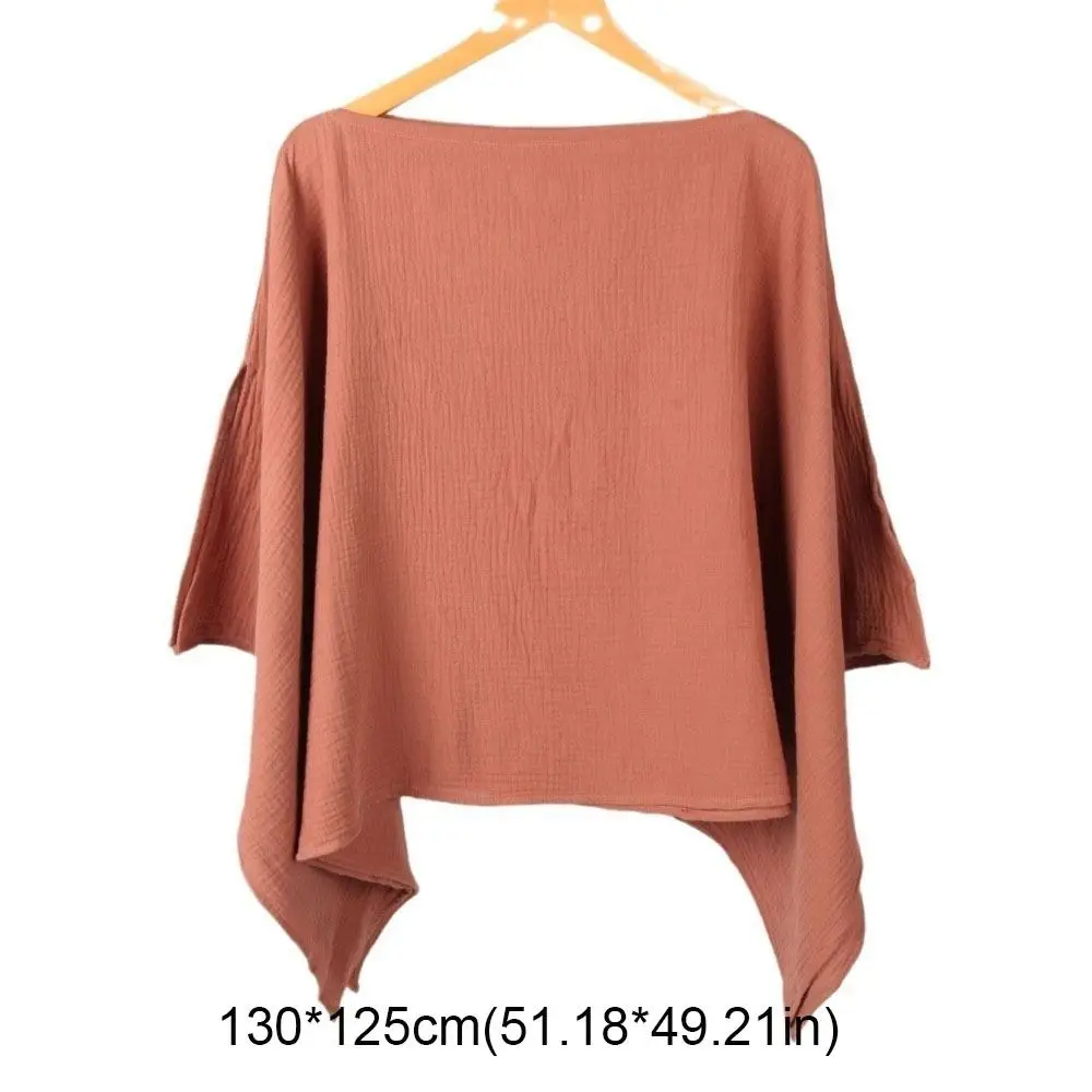 Solid Color Maternal Nursing Covers Comfortable Soft Breastfeeding Blanket Anti-Exposure Cotton Mother's Nursing Scarf