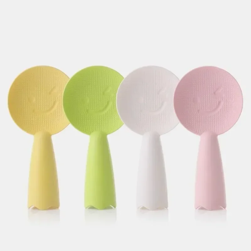 Non-Stick Plastic Rice Spoon Face Rice Spatula Scoop Cooker Standing Design Scoop Kitchen Utensil Tableware Tools