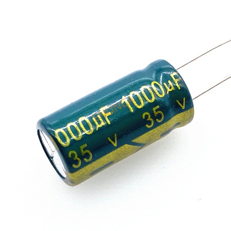 Aluminum Electrolytic Capacitor 10pcs lot Original 35V1000uf Low ESR Impedance High Frequency 35v 1000UF Size 10*17 1000UF 20% aluminum electrolytic capacitor