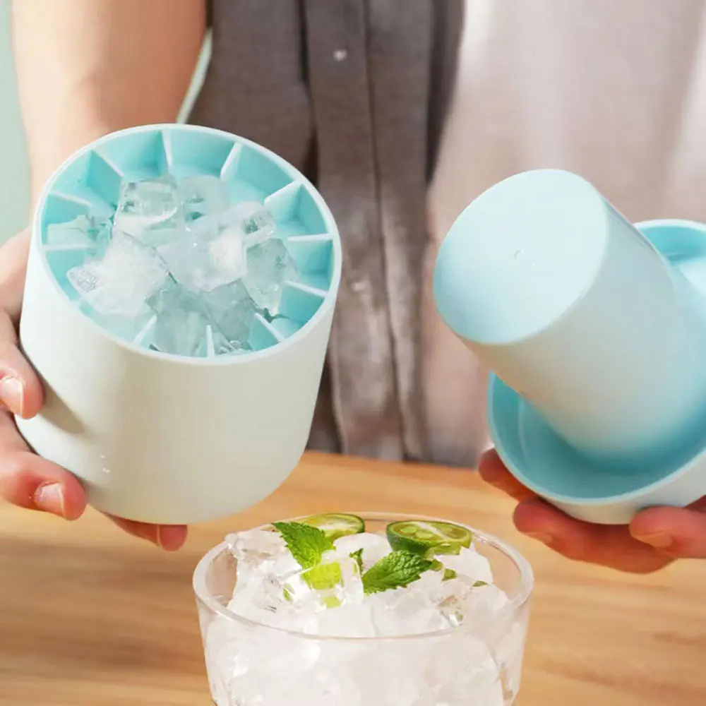 Silicone World DIY Ice Bucket Cup Mold Ice Cubes Tray Food Grade Quickly Freeze Maker Bucket Whiskey Beer ice mold
