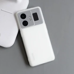 Matte Clear Slim Thin TPU Soft Silicone Phone Case  with Simple Bumper Design for Realme GT 3 (Matte White)