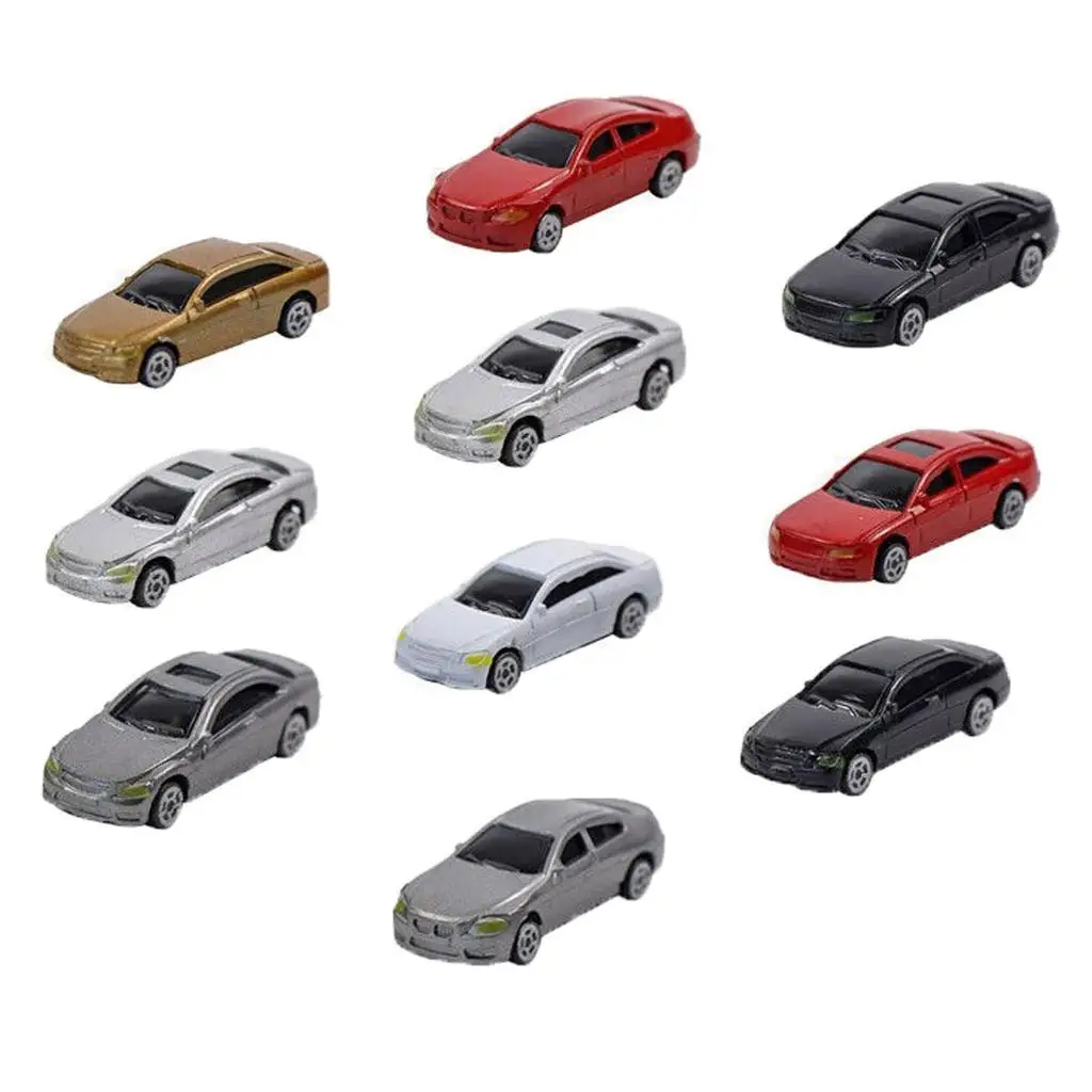 10 Pack 1/87 Miniature Vehicle Model Hobby Racing Car Train Layout Kids Toys for