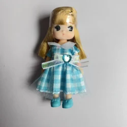 Mini Cute Licca Doll with Colorful Hair - DIY Dressing Toy (WHITE)