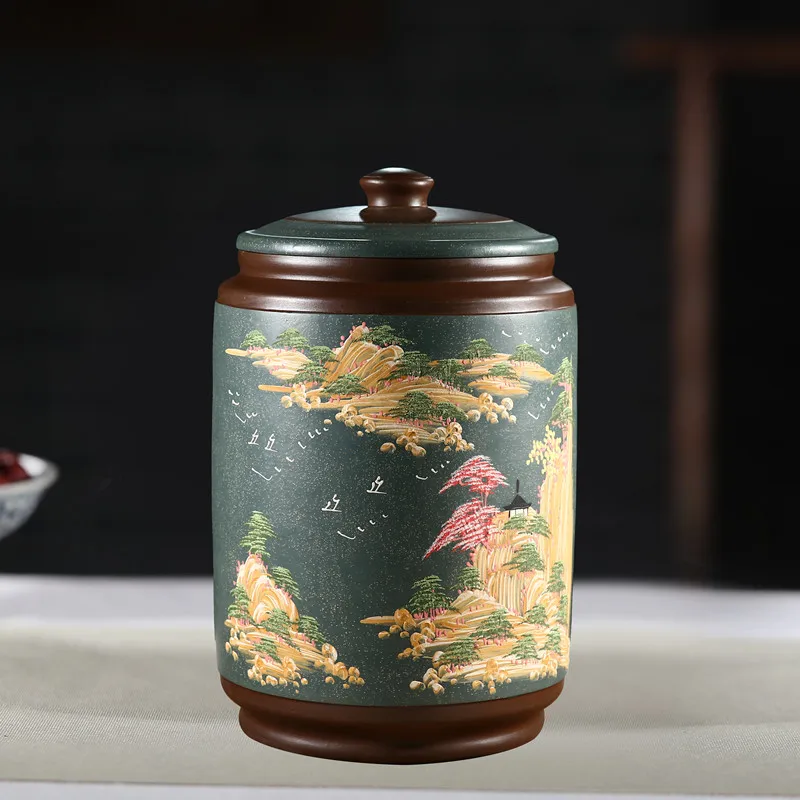 

Герметичный контейнер для хранения чая, кухонный герметичный Китайский фиолетовый песок, роскошная кофейная банка, свободные кофейные коробки, домашний декор GXR35XP