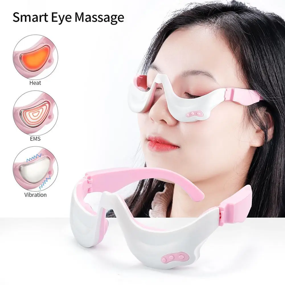 

3D EMS Micro-Current Pulse Eye Relax Massager Heating Therapy Acupressure Fatigue Relief Wrinkle Reduction Blood Circulation