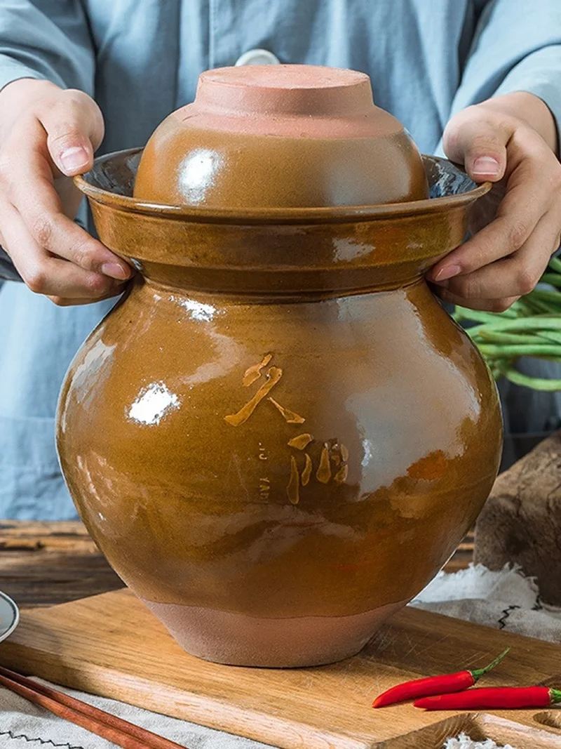 

Pickles Earthen Jar Household Earthenware Pickled Cabbage Jar Thickened Pickled Cabbage Pickled Cabbage Ceramic Earthen Jar