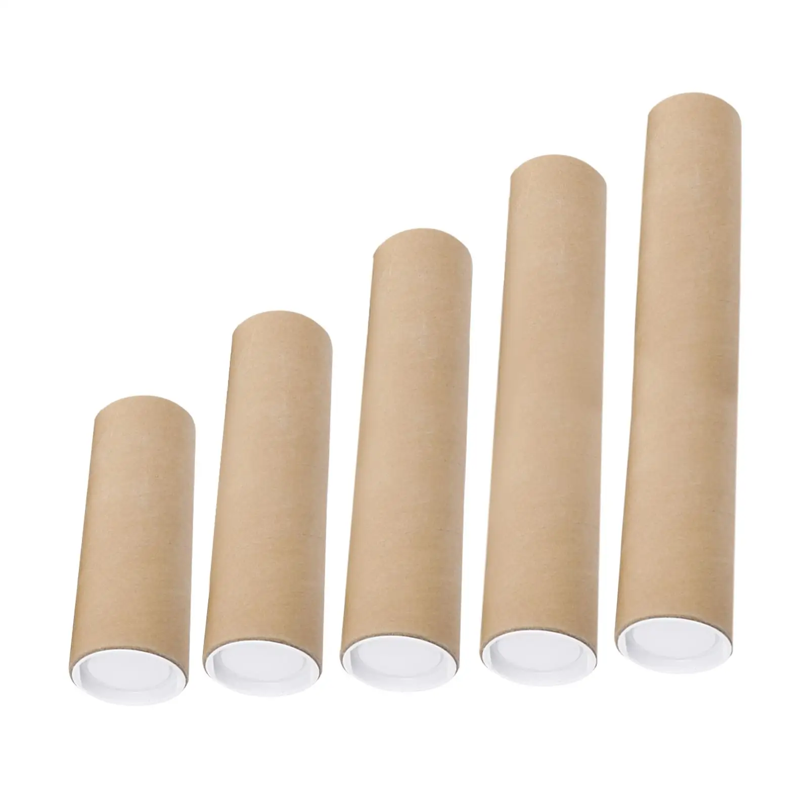 

Long Cardboard Poster Tubes Mailing Tube Storage with Caps Postal Tube Packing Tubes for Artwork Document Poster Roll Shipping