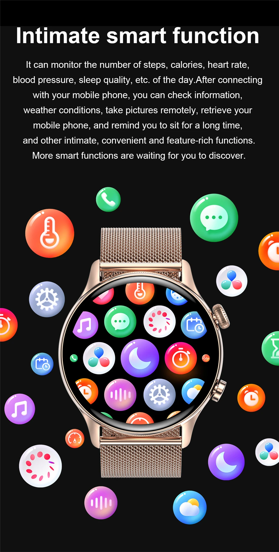1.36 inch AMOLED Smart Watch 390*390 Screen Always Display The Time Bluetooth Call NFC Smartwatch IP68 Waterproof Sport Clock