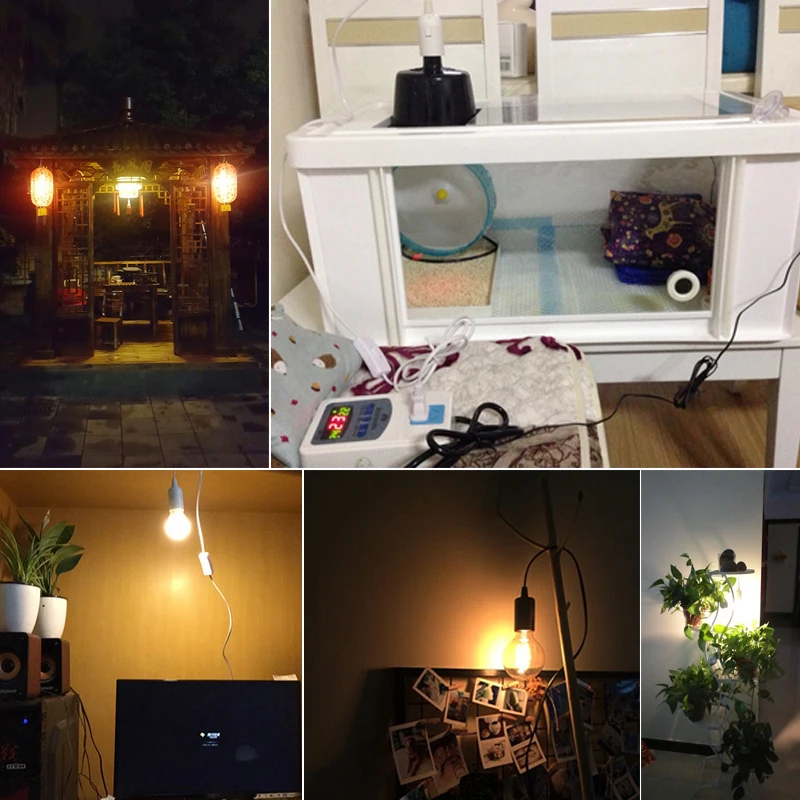 1.8m Power Cord Cable E14 E27 Socket Lamp Base With Switch Wire For Pendant LED Bulb Hanglamp Suspension Holder EU Plug
