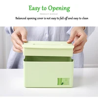 Green Eco-Friendly Bamboo Fiber Tissue Box Holder Toilet Paper Dispenser Storage Desk Car Home Kitchen Napkins Tissue Boxes 2