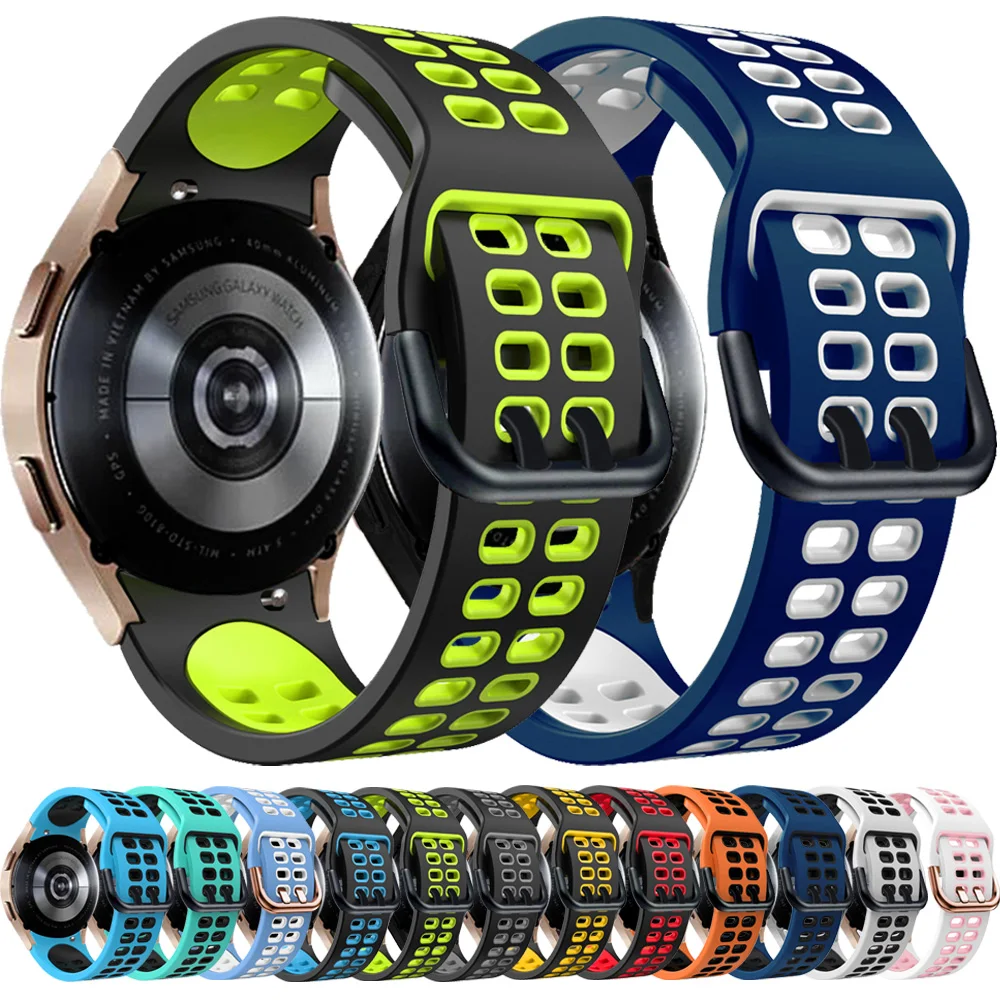 

Sport Silicone Strap For Samsung Galaxy Watch Band 4 44mm 40mm Bracelet correa Galaxy Watch 4 Classic 46mm 42mm Sport Watchbands