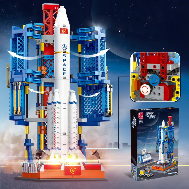 

Creativity Aerospace The Carrier Rocket Building Blocks Space Shuttle Early Learning Science Exploration DIY Bricks Gifts Toys
