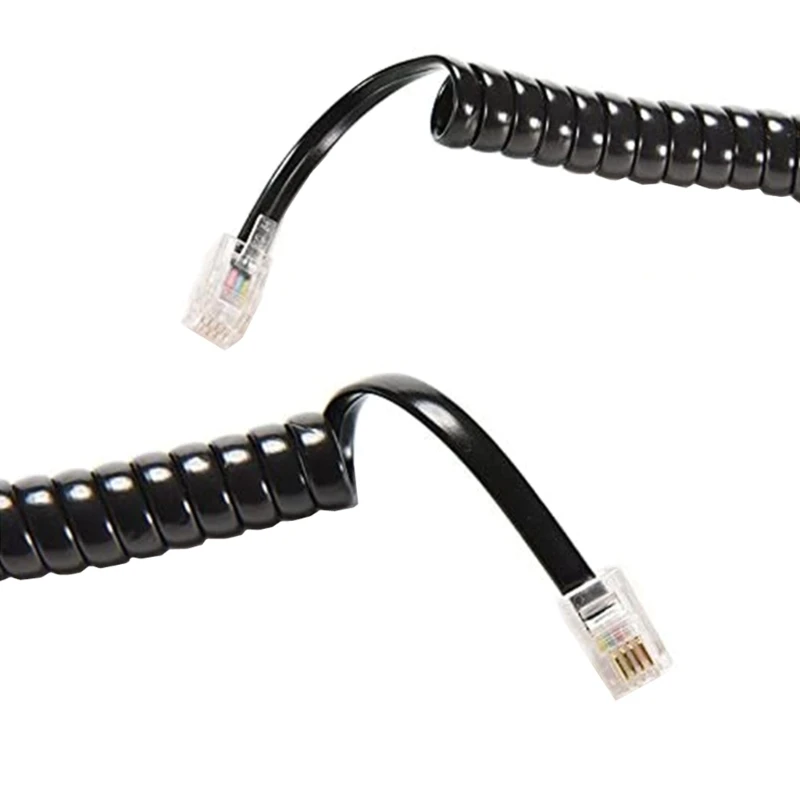 RJ9 RJ11 4P4C Telephone Handset Cord Coiled Fix Landline Phone Wire For Clear Calls And Durability 200cm 300cm