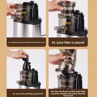 Presse-agrumes lent 110v, extracteur de jus Original avec séparateur de pulpe, petit appareil ménager, presse-agrumes de fruits et légumes de grande calibre 5