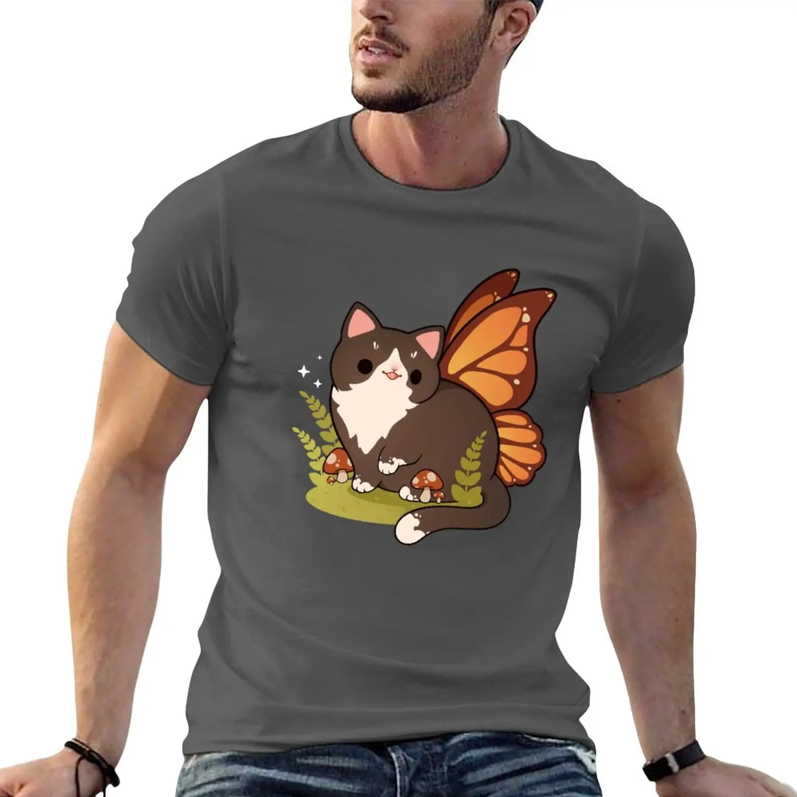 

New Tuxedo fairy cat T-Shirt custom t shirts Tee shirt men clothing