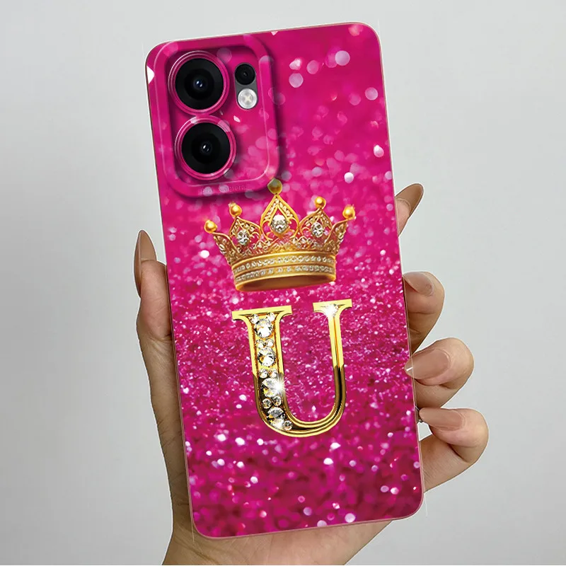 Crown Letter Painted Soft Silicone Phone Case - Enhanced Back Cover with Bumper Protection