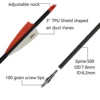 LAIXING 12PCS Carbon Arrow 30 Inch Spine 500 with Replaceable Arrowhead for Compound/Recurve Bow Archery Hunting Targeting 3