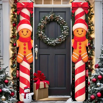 Christmas Hanging Door Banner Merry Christmas Decoration for Home 2025 Xmas Door Decor Navidad Notal Noel Ornament New Year 2026 1