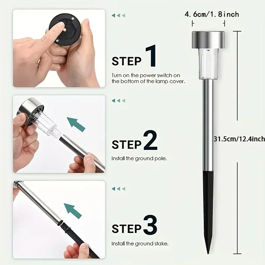 كودليت مصباح حديقة شمسي مقاوم للماء