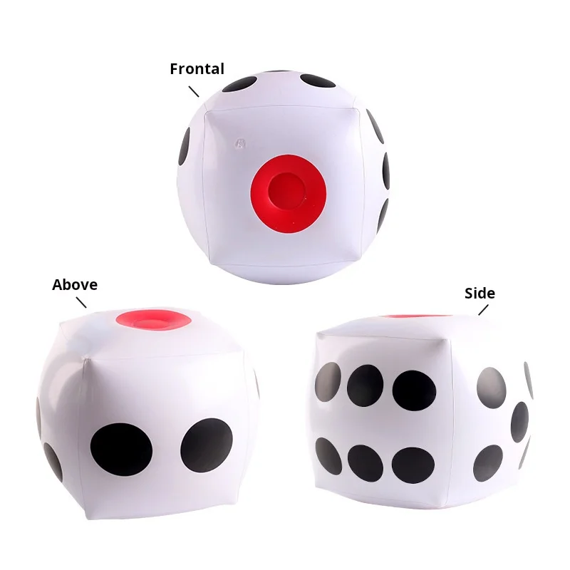 1 PC Random Color Decompression Toy Activity Inflatable Dice PVC Blow Color
