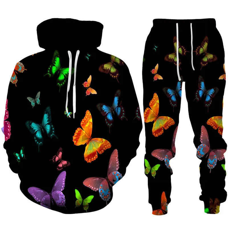 Men's Streetwear Hoodies Pants Sets Sportwear Tracksuit