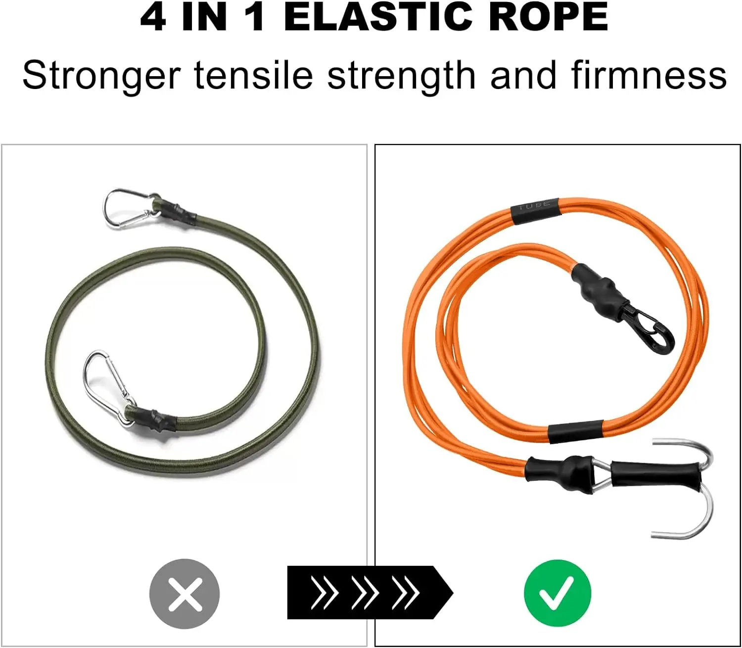 Corde élastique 4 en 1 58cm pour RC Crawler Buggy - Lot de 4