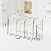 Convenient Clear Acrylic Bookends with Handle Desk Organizer Divided Book Stand Desktop Sorting Rack Study Supplies 4
